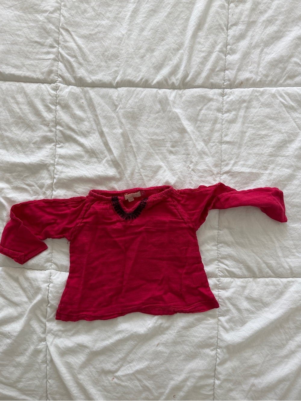Pink Chicken Baby Girls Pink Embroidered Tunic Top 6M